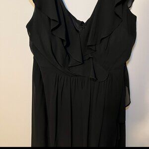 Black Ruffle Train Dress THE DRAMA 5XL fits more like 3x/4x
